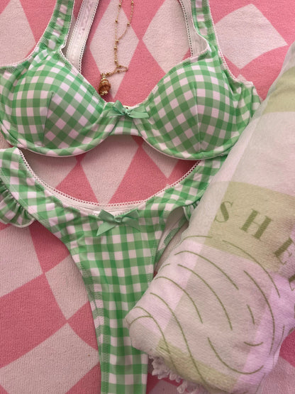 A green gingham moment Shell And Shore