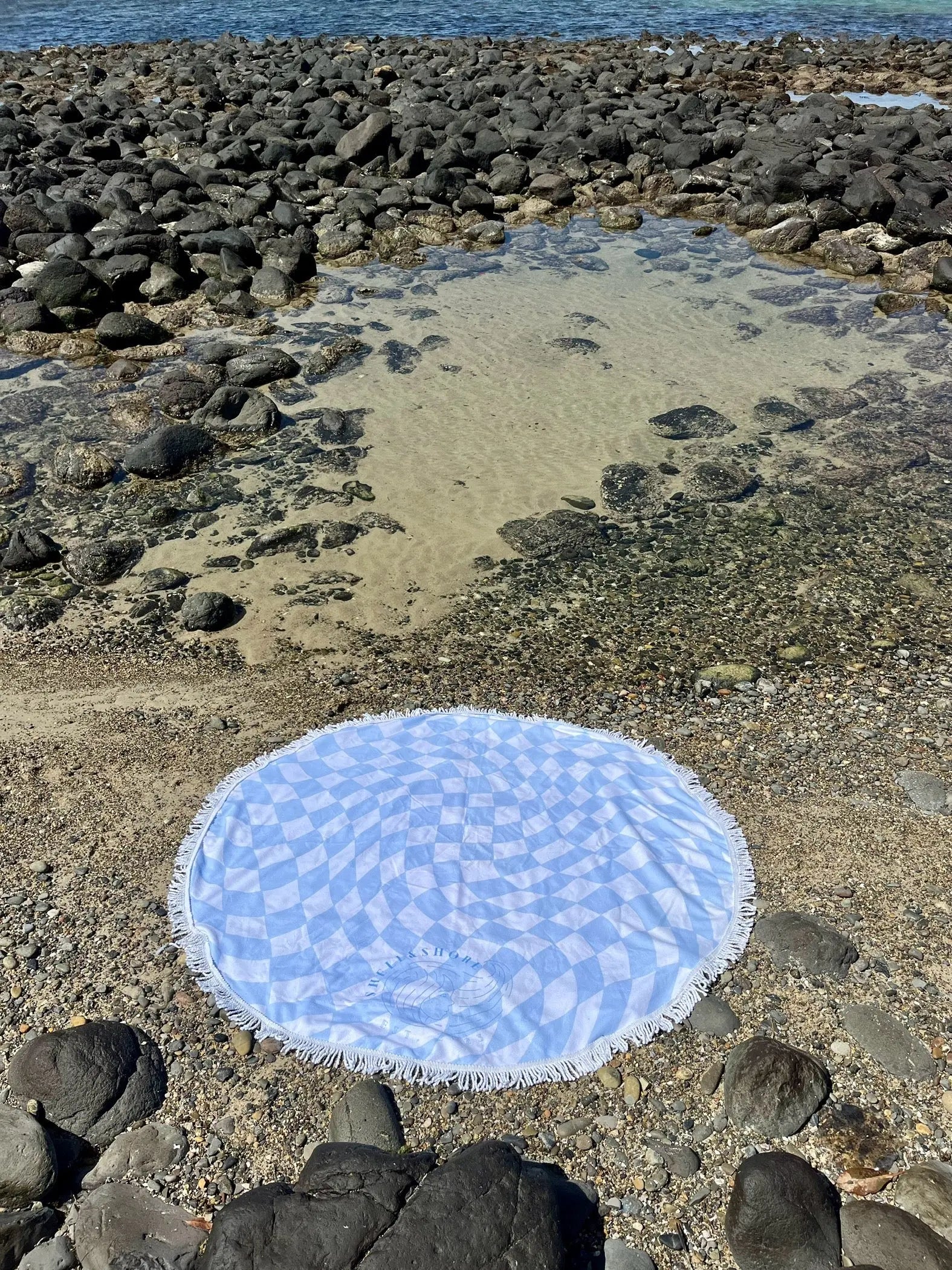 Blue Illusions Beach Towel Shell And Shore