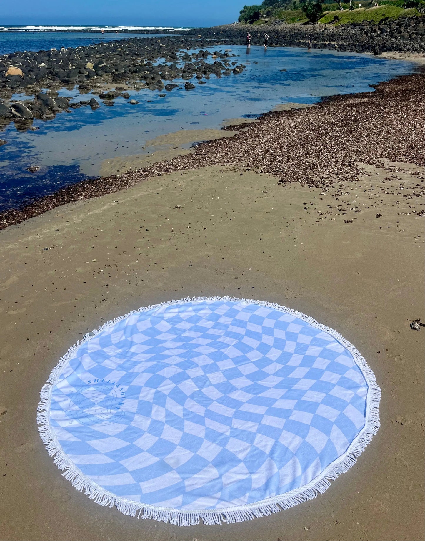 Blue Illusions Beach Towel Shell And Shore