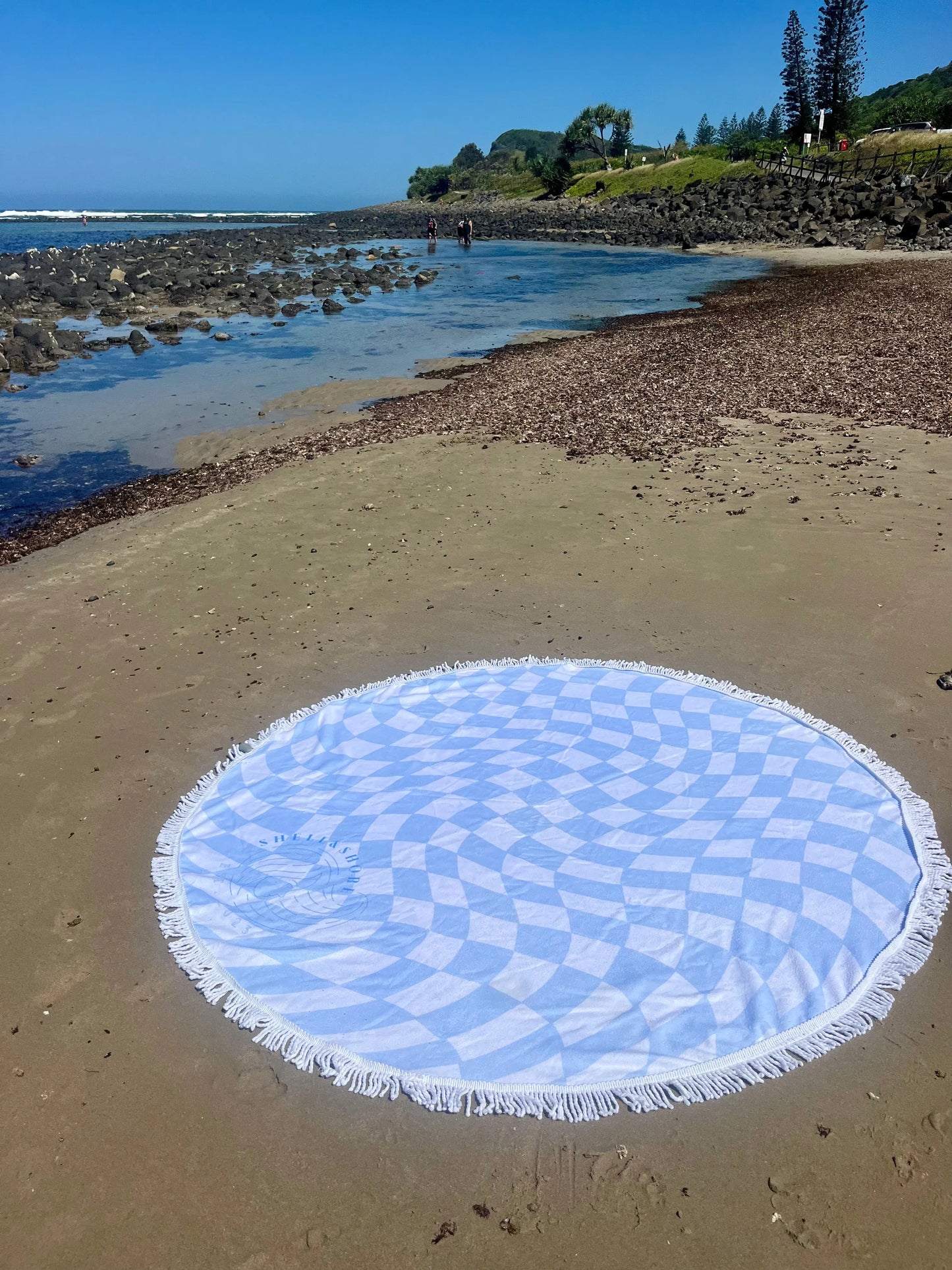 Blue Illusions Beach Towel Shell And Shore