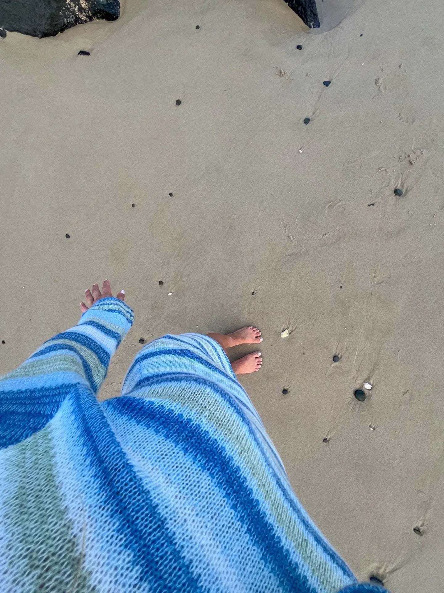 Blue Striped Beach Dress Shell And Shore