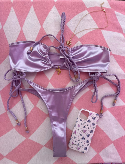 Luxury Purple Bikini Bottom Shell And Shore