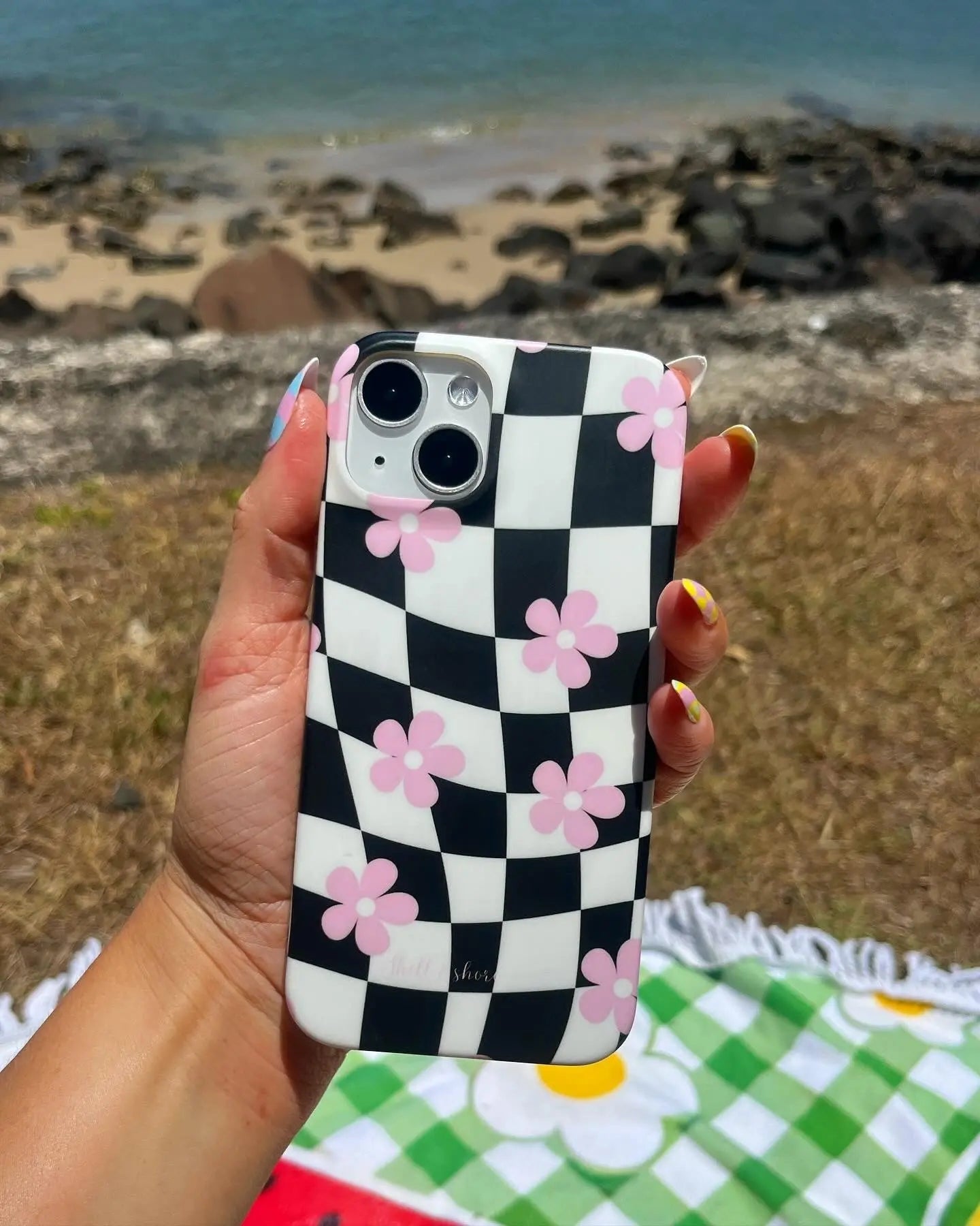 Monochromatic Floral iPhone case Shell And Shore