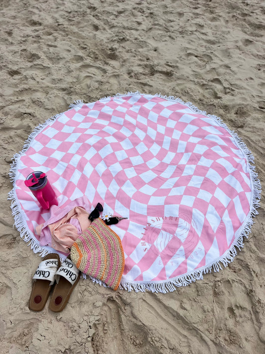 Pink Illusions Towel Shell And Shore