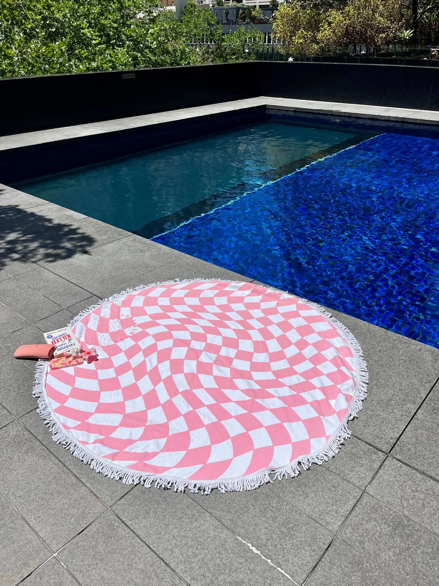 Pink Illusions Towel Shell And Shore