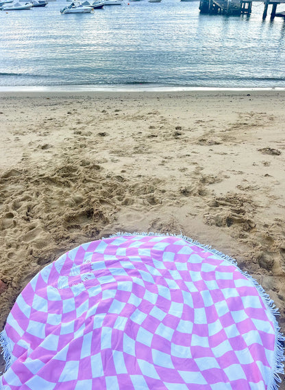 Pink Illusions Towel Shell And Shore