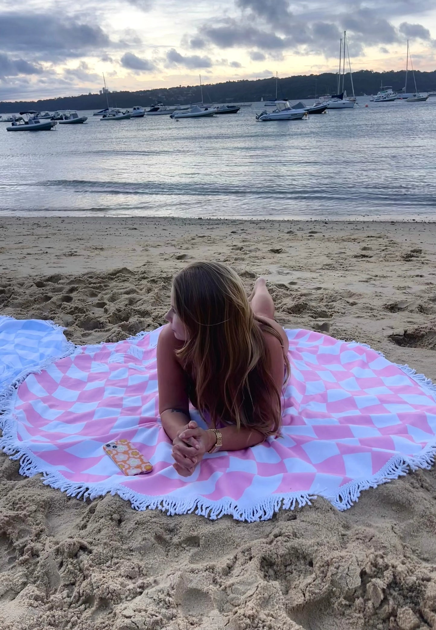 Pink Illusions Towel Shell And Shore