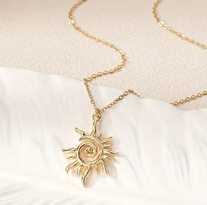 Solar Swirl Necklace Shell And Shore