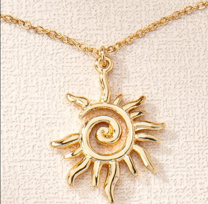 Solar Swirl Necklace Shell And Shore